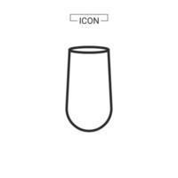 water wine glass icon vector