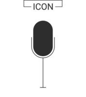 Microphone and music icon vector