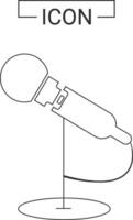 Microphone and music icon vector