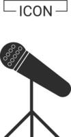 Microphone and music icon vector