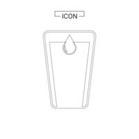 water wine glass icon vector