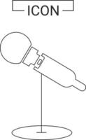 Microphone and music icon vector