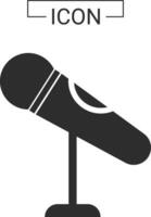 micrófono y música icono vector