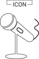 Microphone and music icon vector