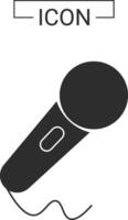 Microphone and music icon vector