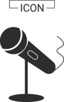 Microphone and music icon vector