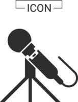 Microphone and music icon vector