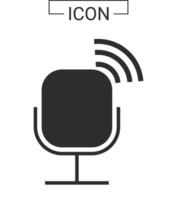 Microphone and music icon vector