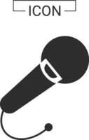 Microphone and music icon vector