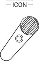 Microphone and music icon vector