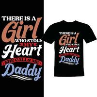 there is a girl who stole my heart she calls me daddy graphic vector art