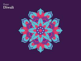 happy diwali hindu traditional ornament lamp festival india element mandala chinese buddha ethnic vector