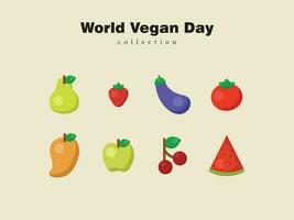world vegan day health vegetable diet green vitamin vector ingredient food november market herbal