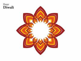 happy diwali hindu traditional ornament lamp festival india element mandala chinese buddha ethnic vector