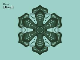 contento diwali hindú tradicional ornamento lámpara festival India elemento mandala chino Buda étnico vector