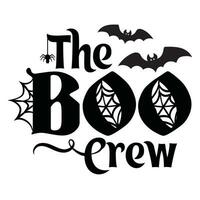 The Boo crew. Halloween Family vector illustration.