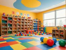 A ChildS Room Filled With Lots Of Toys. AI Generated photo