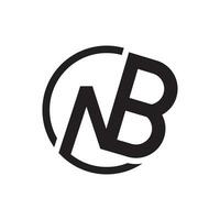 NB minimalist Logo Design template vector