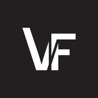 vf logo diseño vector modelo