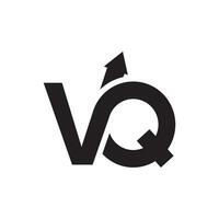 VQ minimalist Logo Design template vector