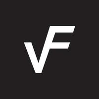 vf minimalista logo diseño modelo vector