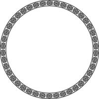 Circle border with seamless meander pattern vector