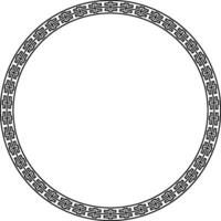 Circle border with seamless meander pattern vector