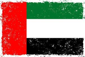 United arab emirates flag grunge distressed style vector