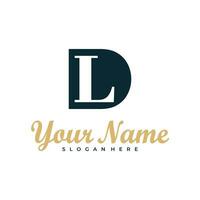 Letter LD logo design vector. Luxury LD logo design template concept vector