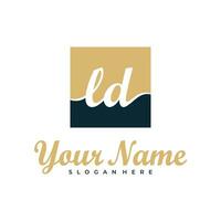 Letter LD logo design vector. Luxury LD logo design template concept vector