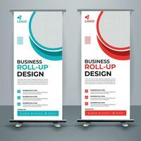 Modern roll up banner template, Standee template, X-banner template, Flag banner. vertical, abstract background, pull up design, modern x-banner, rectangle size. vector