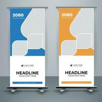 Modern roll up banner template, Standee template, X-banner template, Flag banner. vertical, abstract background, pull up design, modern x-banner, rectangle size. vector