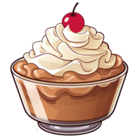 sobremesa sorvete ilustração ai generativo png