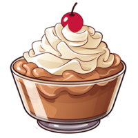 dessert crème glacée illustration ai génératif png