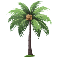 beach coconut tree foldchair ai generate png