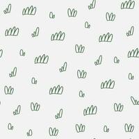 Seamless pattern with creative decorative botanical elements in scandinavian style. Repeatable design for backgounds, fabric, textile. Vector backdrop.