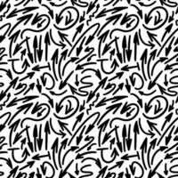 Hand drawn wavy arrow marks seamless pattern. Vector hand drawn repeatable backdrop. Black and white design for wallpaper, wrapping, backdrop, fabric.