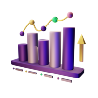 grafico attività commerciale 3d icona png