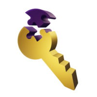 Schlüssel Geschäft 3d Symbol png