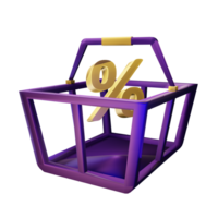 cesta negocio 3d icono png