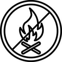 No fuego permitido vector icono diseño