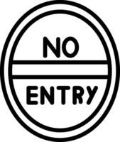 No entrada vector icono diseño