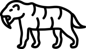 Smilodon Vector Icon Design