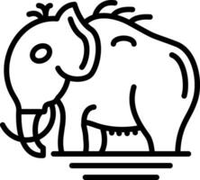 diseño de icono de vector de mamut