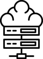Cloud server Vector Icon Design