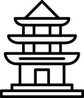 pagoda vector icono diseño