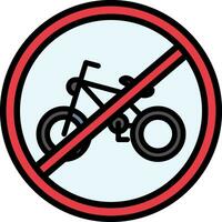 No Motorcycles Vector Icon Design