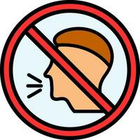 No Talking Vector Icon Design