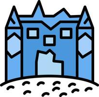 Ice castle Vector Icon Design