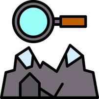 Ice cave exploration Vector Icon Design